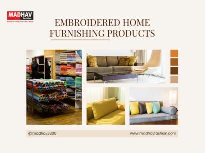 Embroidered Home Furnishing Products Fabric in Gujarat