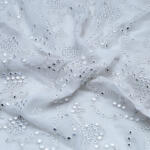 Exclusive Fancy Mirror Work jaal pattern Embroidery fabric @417