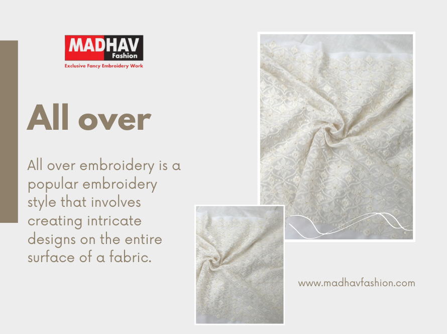 Premium All over Embroidery Fabric Manufacturers in India