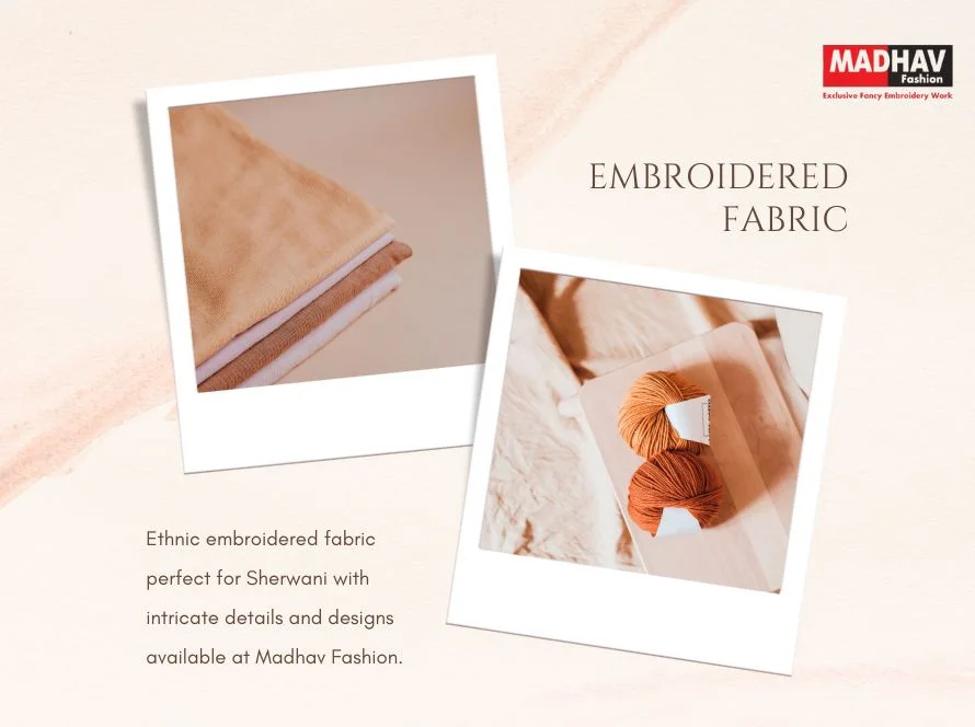 Latest Designer Embroidered fabric for Sherwani's