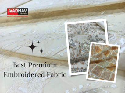 Premium Heavy embroidered fabric online india