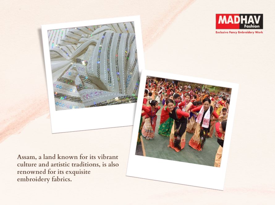 Traditional Modern embroidery fabric suppliers in guwahati assam state