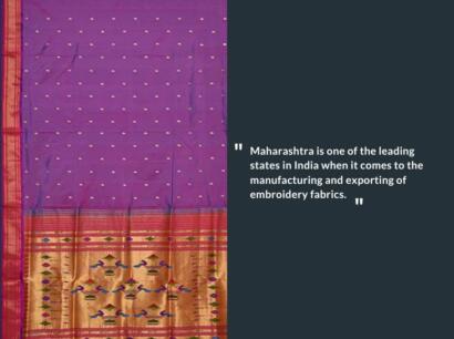 Paithani Pattern Embroidery fabric Suppliers in Mumbai, Pune & nashik Maharashtra State