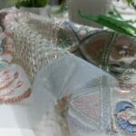 Embroidered kali fabric on net