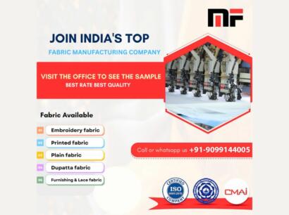 Join India's Top Fabric Manufacturing Company Madhav Fashion for your garment Company