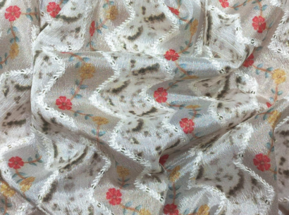 Exploring the Exquisite All-Over Embroidered Printed Fabric: A Marvel by Madhav Fashion
