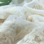 Daman Zari Embroidery Fabric with Cotton Thread