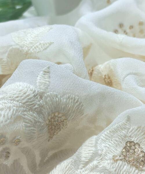 Daman Zari Embroidery Fabric with Cotton Thread