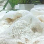 Traditional Glister Gold Sequins Embroidery fabric