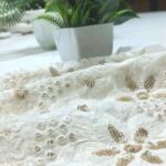 Glister Gold Sequins Embroidery fabric