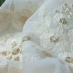 Madhav fashion Glister Gold Sequins Embroidery fabric