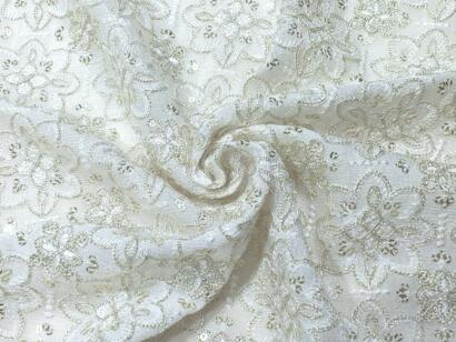 Get Off White Chain embroidery fabric in your Areat at best rate