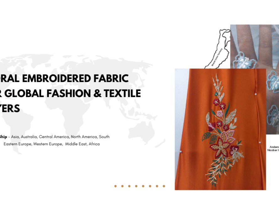 Floral Embroidered Fabric for Global Fashion & Textile Buyers