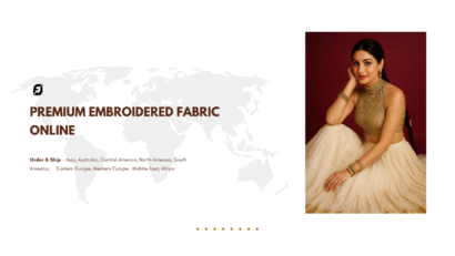 premium embroidered fabric online