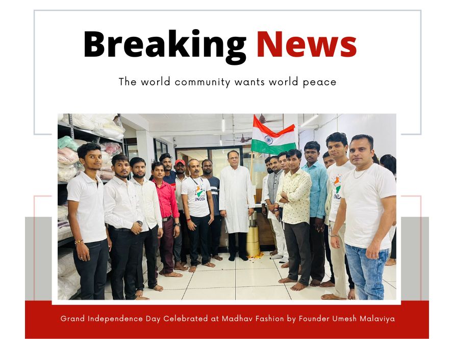 Grand Independence Day Celebrated at Madhav Fashion by Founder Umesh Malaviya -August 15, 2023