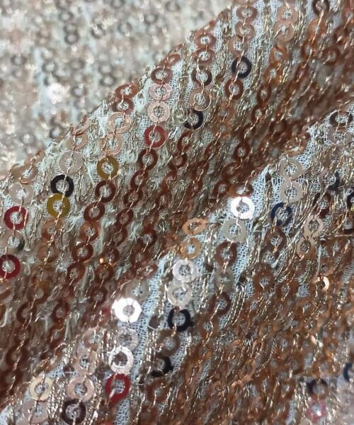 Allover Sequins Embroidered fabric - Design No. 1254-D: