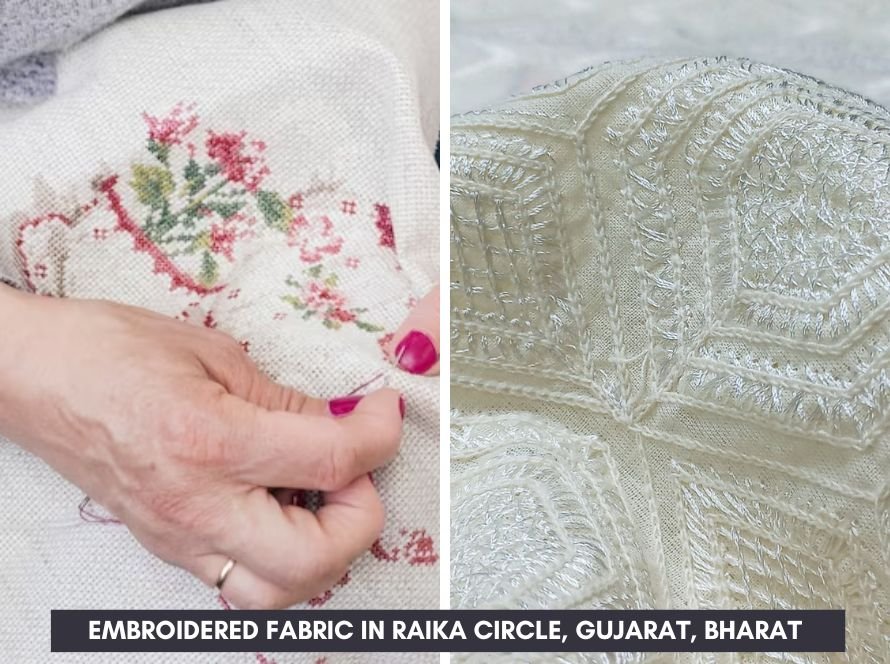 Embroidered fabric in Raika Circle, Gujarat, Bharat
