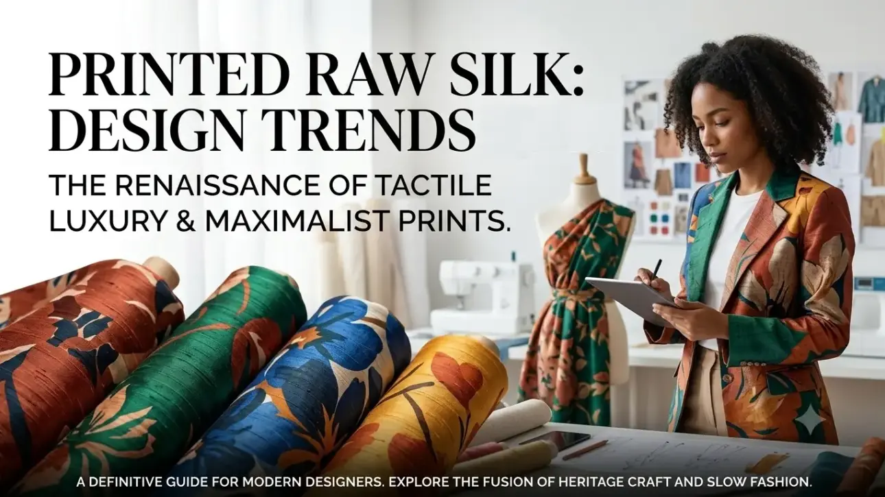 Printed Raw Silk Fabric Trends for Designers