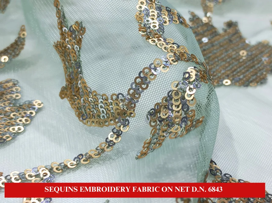 Sequins embroidery fabric online india