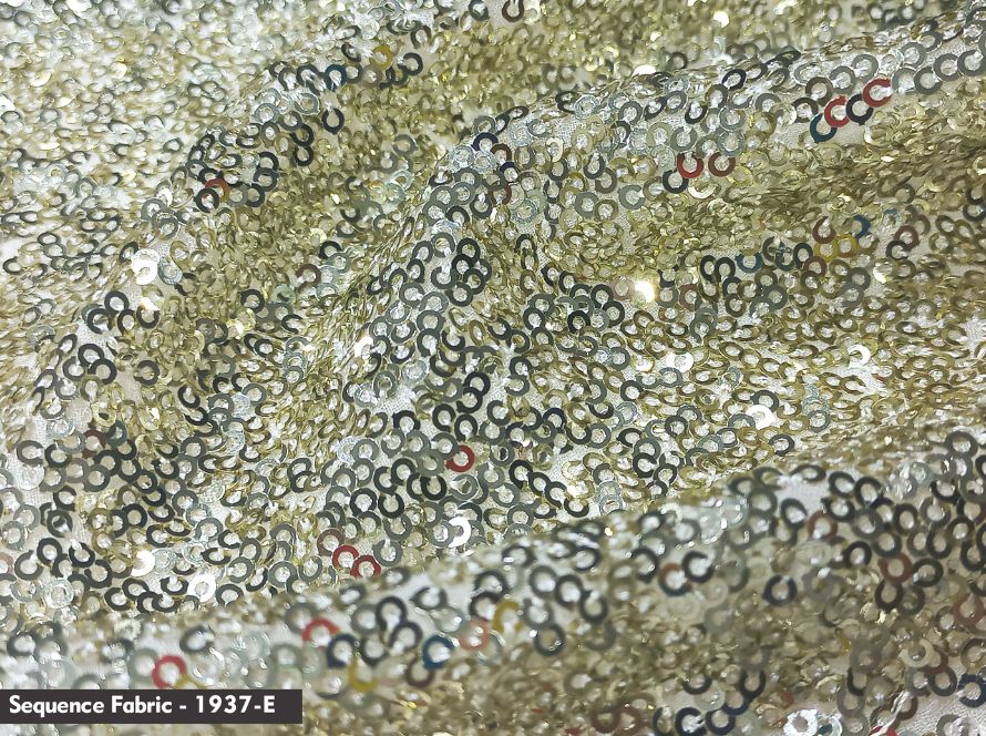 Allover Gold Sequins fabric for export