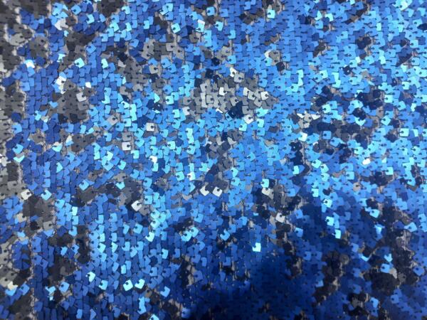 Best Blue Sequins Embroidery fabric by madhav fashion