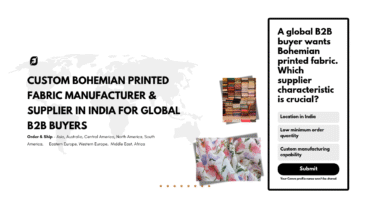 Custom Bohemian Printed Fabric Manufacturer & Supplier in India for Global B2B Buyers
