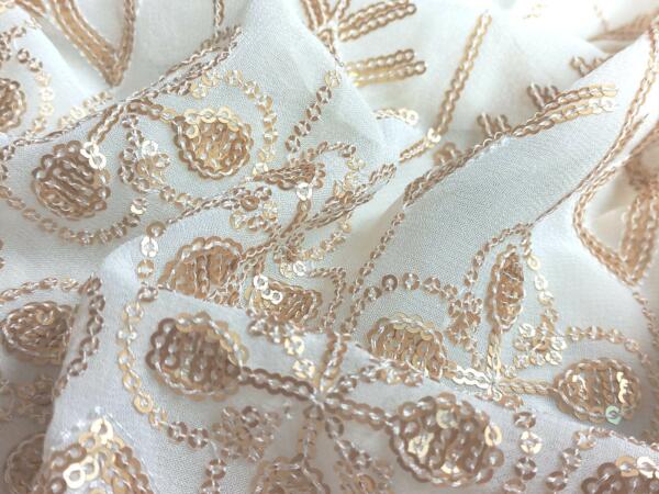 Buy Daman Sequins Embroidery Fabric