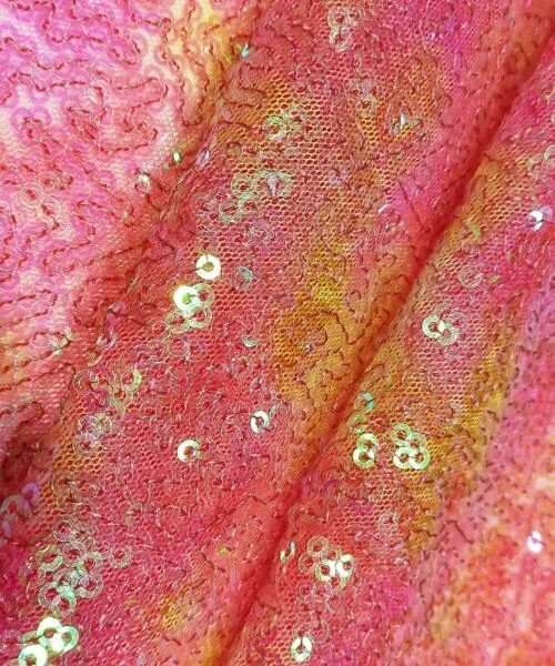 Buy Glamorous Sequins Embroidery on Net fabric
