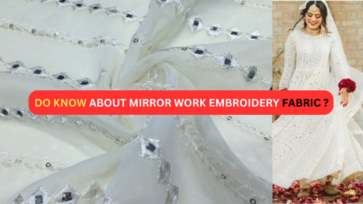 Buy Mirror work Georgette fabric