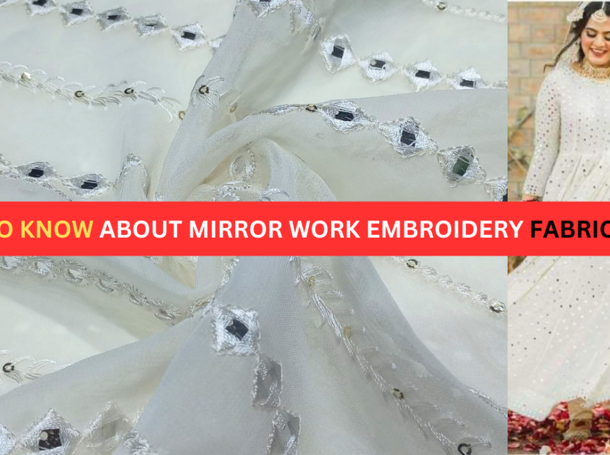 Buy Mirror work Georgette fabric