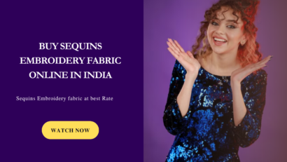 Buy Sequins Embroidery fabric online in India