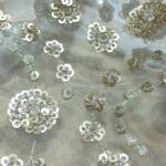 Cotton net sequins butti fabric for women clothes