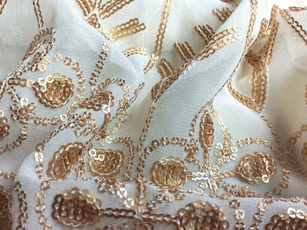 Daman Sequins Embroidery fabric