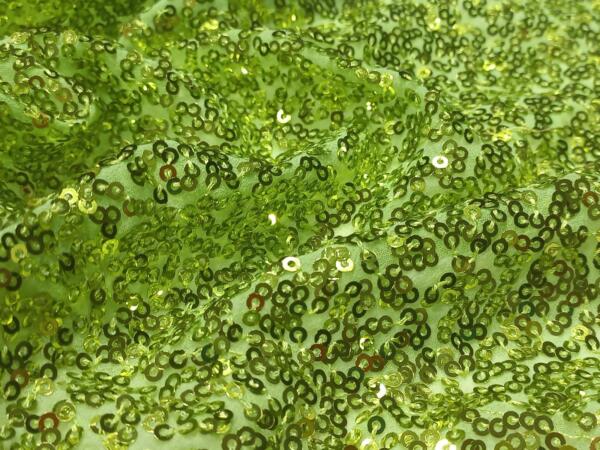 Emerald green sequins embroidery fabric,
