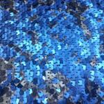 Latest Blue Sequins Embroidery fabric by madhav fashion