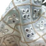 Mirror work fabric for lehenga in india