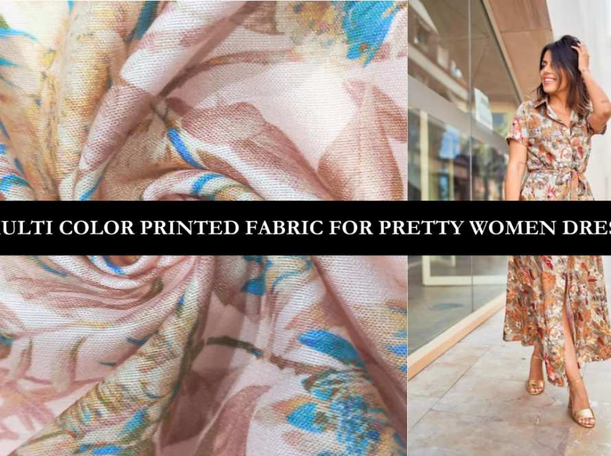 Multi-color-printed-fabric-for-pretty-women-dress-in-india