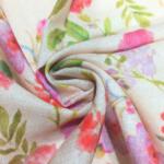 Multi color printed fabric for pretty women dress near me