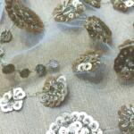 Net sequins butti fabric for ladies clothes price