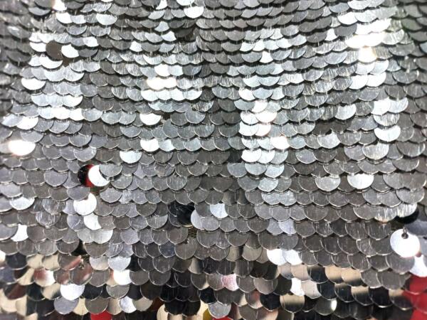 Silver sequins embroidery fabric online