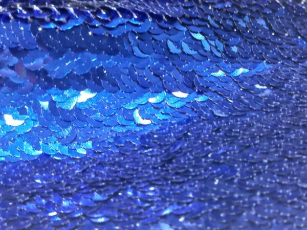 9mm Blue Sequin fabric,