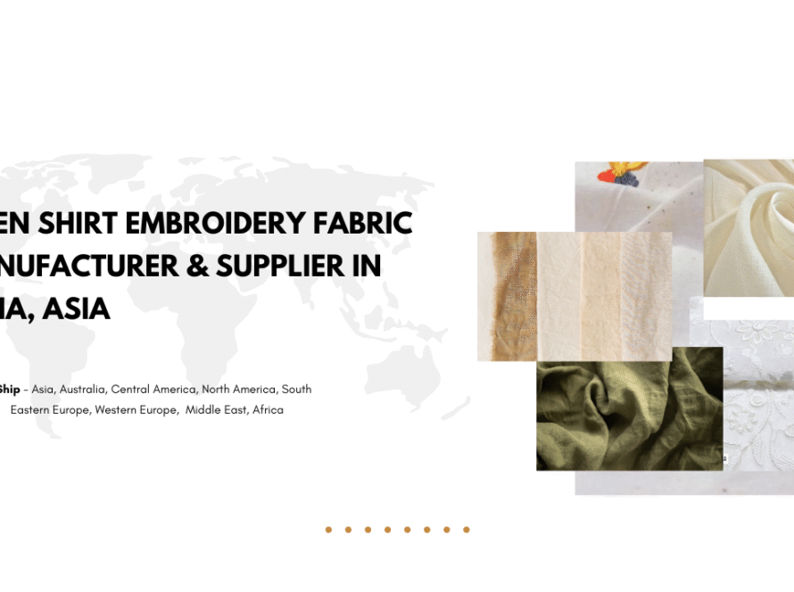 Linen Shirt Embroidery Fabric Manufacturer & Exporters