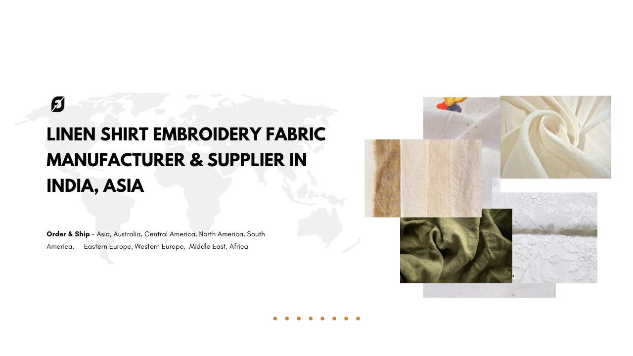 Linen Shirt Embroidery Fabric Manufacturer & Exporters