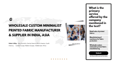 Wholesale Custom Minimalist Printed Fabric Manufacturer & Supplier in India, Asia