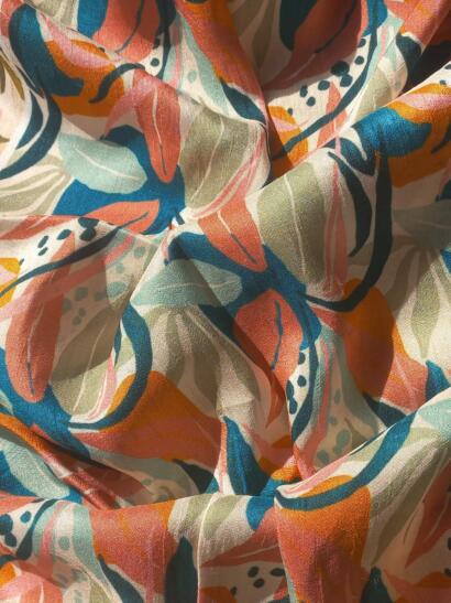 Buy Printed dola silk fabric for garment