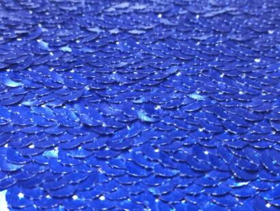 Buy Royal blue sequins embroidered fabric