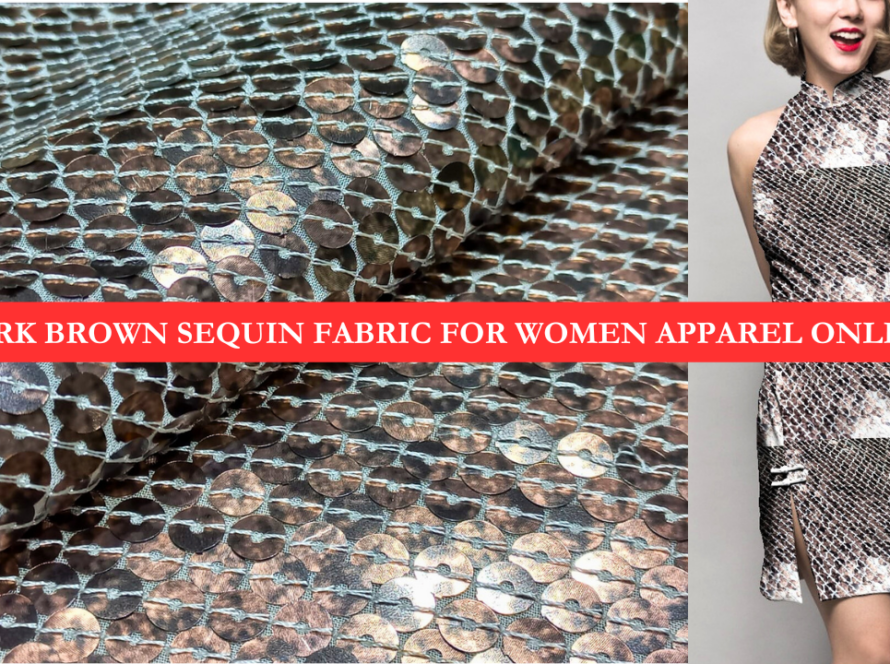 Dark brown sequin fabric for ladies garment near me