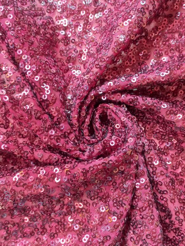 Dyead Allover Sequins Embroidery fabric by madhav fashion