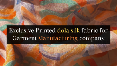 Exclusive Printed dola silk fabric for Garment Manufacturing company