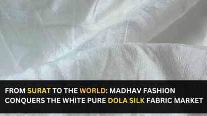 From Surat to the World Madhav Fashion Conquers the White Pure Dola Silk Fabric Market